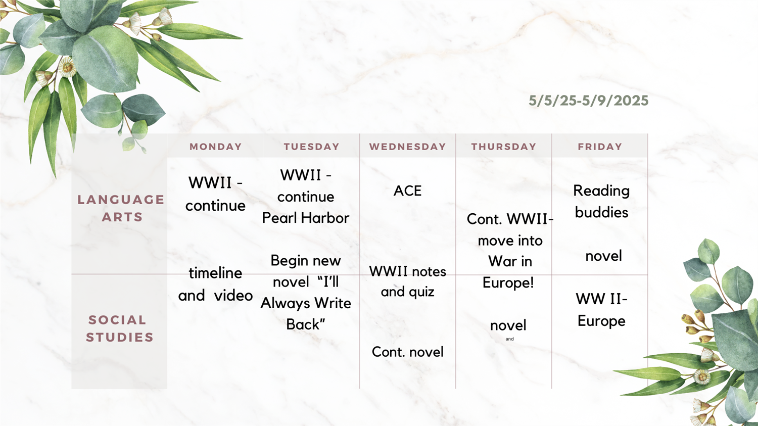 weekly planner